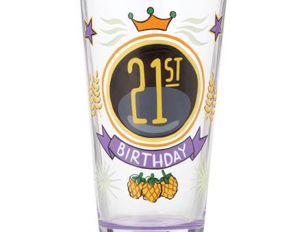 21st Birthday Pint Glass For Cheap