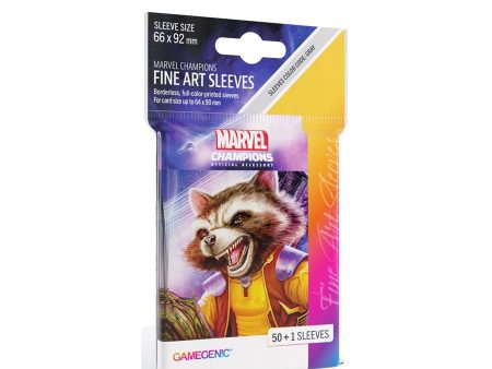 Gamegenic - Marvel Champions Fine Art Sleeves - Rocket Raccoon (50ct) Sale