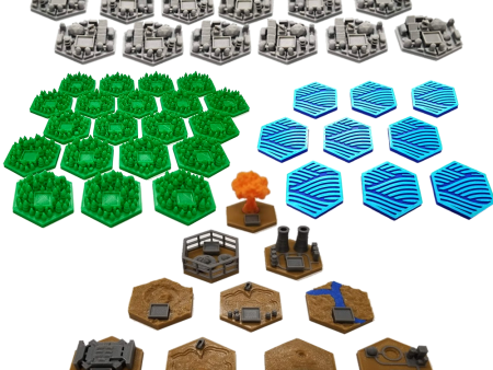 Top Shelf Gamer - Terraforming Mars™ compatible 3D Hex Tiles (set of 55) Supply