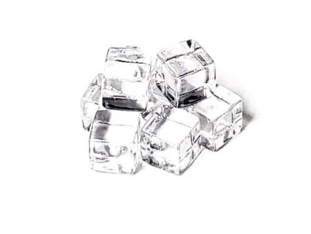 8mm Plastic Cubes: Set of 8 (Clear) Online Sale